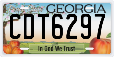 GA license plate CDT6297