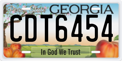GA license plate CDT6454
