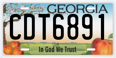 GA license plate CDT6891
