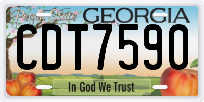 GA license plate CDT7590