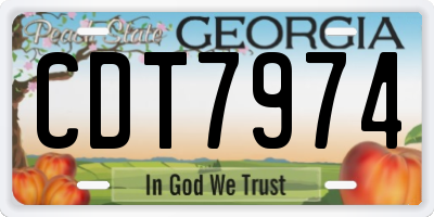 GA license plate CDT7974