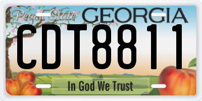 GA license plate CDT8811