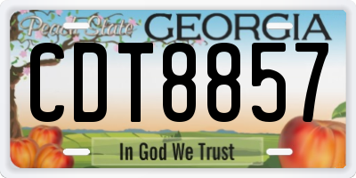 GA license plate CDT8857