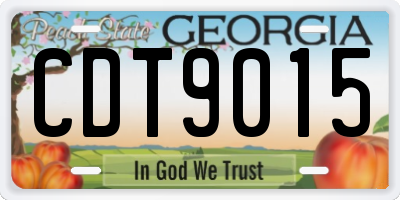 GA license plate CDT9015