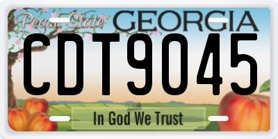 GA license plate CDT9045