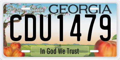 GA license plate CDU1479