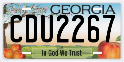 GA license plate CDU2267