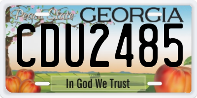 GA license plate CDU2485