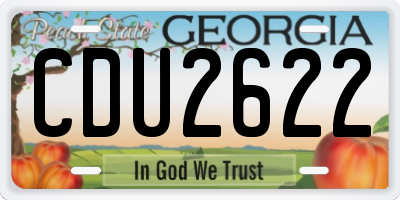 GA license plate CDU2622