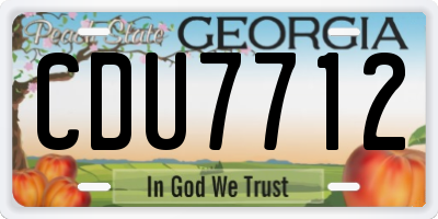 GA license plate CDU7712