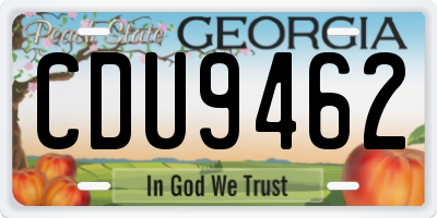 GA license plate CDU9462