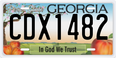 GA license plate CDX1482