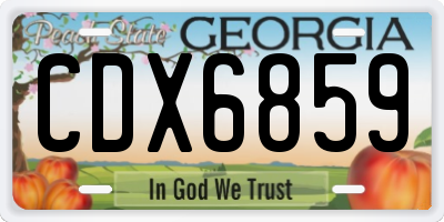 GA license plate CDX6859