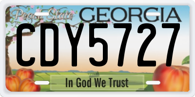 GA license plate CDY5727