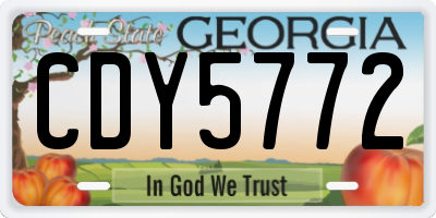 GA license plate CDY5772