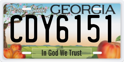 GA license plate CDY6151