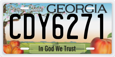 GA license plate CDY6271