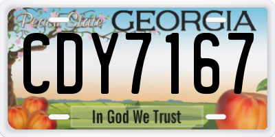 GA license plate CDY7167