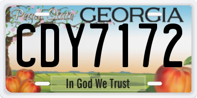 GA license plate CDY7172