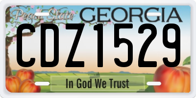 GA license plate CDZ1529