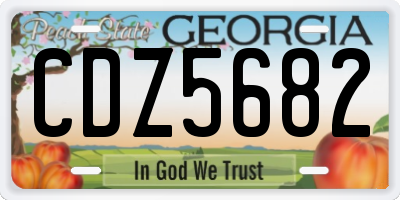 GA license plate CDZ5682