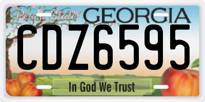 GA license plate CDZ6595