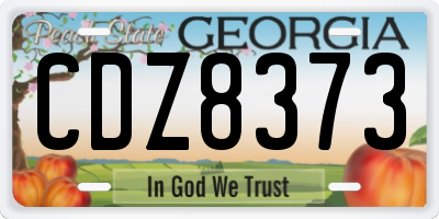 GA license plate CDZ8373