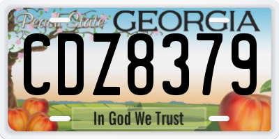 GA license plate CDZ8379