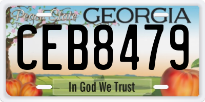 GA license plate CEB8479