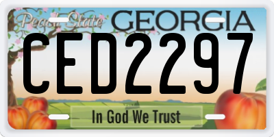 GA license plate CED2297