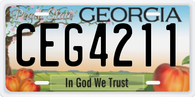 GA license plate CEG4211