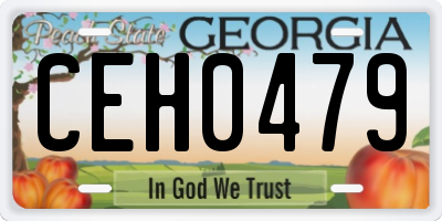 GA license plate CEH0479