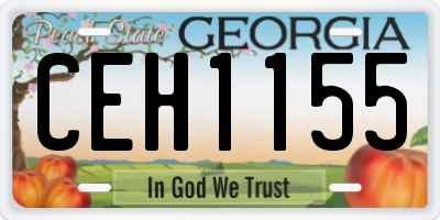 GA license plate CEH1155