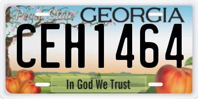 GA license plate CEH1464