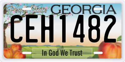 GA license plate CEH1482