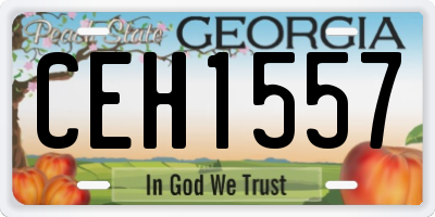 GA license plate CEH1557
