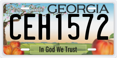 GA license plate CEH1572