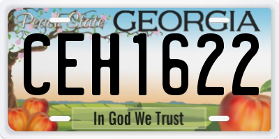 GA license plate CEH1622