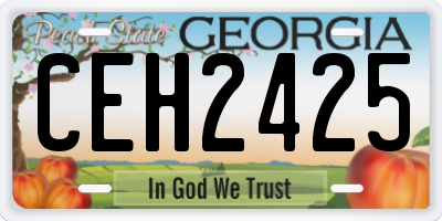 GA license plate CEH2425