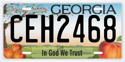 GA license plate CEH2468