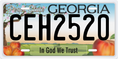 GA license plate CEH2520