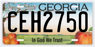 GA license plate CEH2750