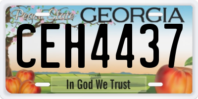 GA license plate CEH4437