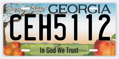 GA license plate CEH5112