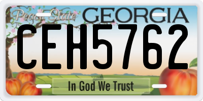 GA license plate CEH5762