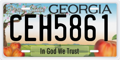 GA license plate CEH5861