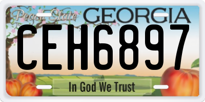 GA license plate CEH6897