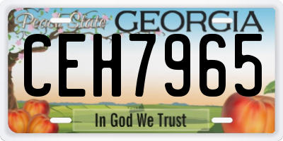 GA license plate CEH7965