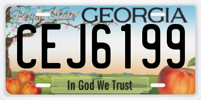 GA license plate CEJ6199
