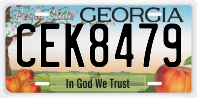 GA license plate CEK8479